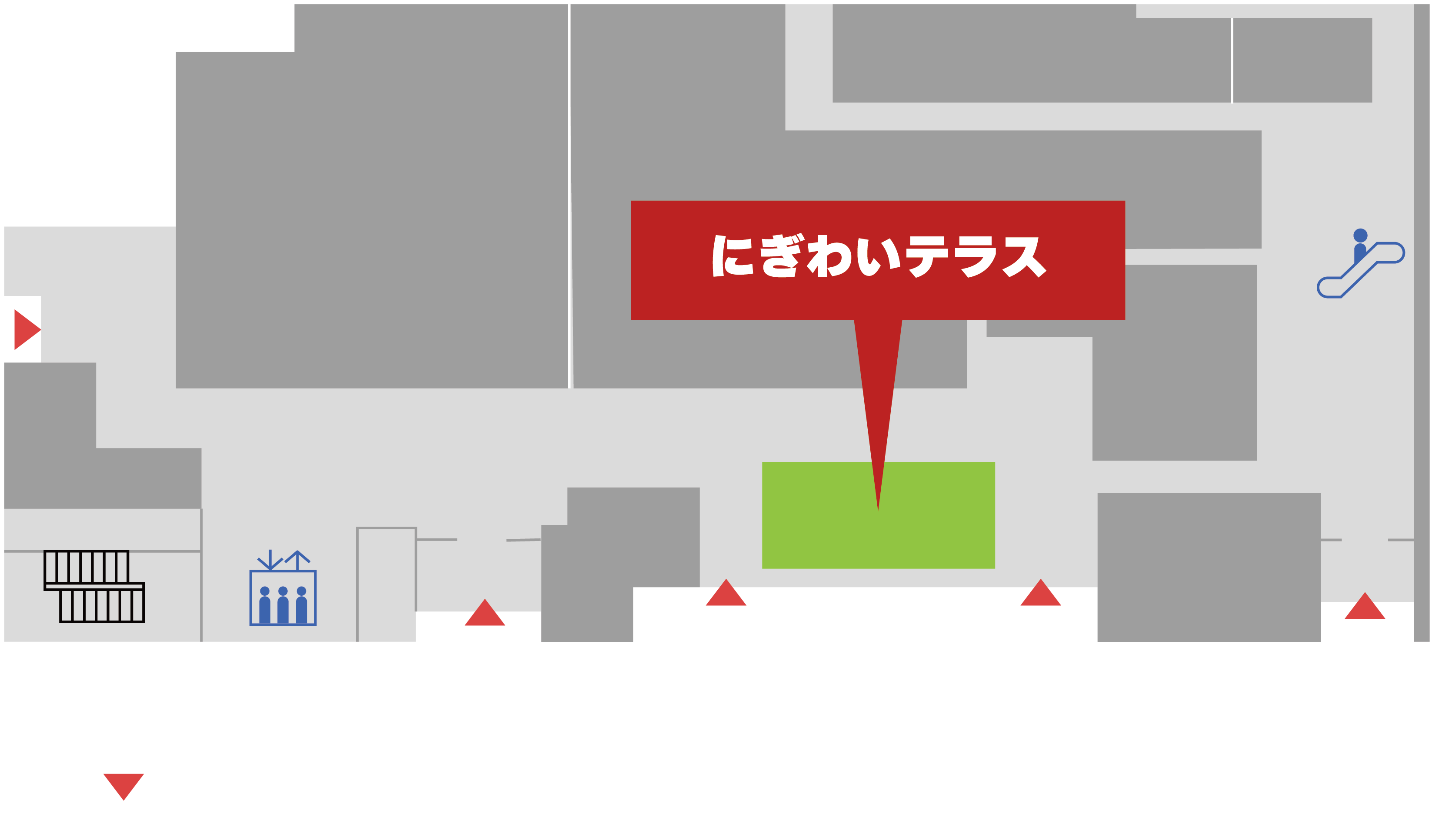1階では、にぎわいテラスで実施します。
