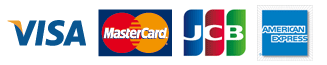 VISA、MasterCard、JCB、AmericanExpress